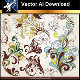 ★Vector Download AI-Floral Design Elements Vector V.2 - Architecture Autocad Blocks,CAD Details,CAD Drawings,3D Models,PSD,Vector,Sketchup Download