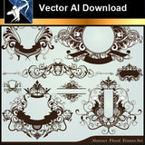 ★Vector Download AI-Floral Design Elements Vector V.3 - Architecture Autocad Blocks,CAD Details,CAD Drawings,3D Models,PSD,Vector,Sketchup Download