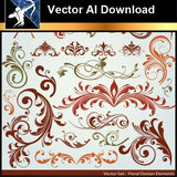 ★Vector Download AI-Floral Design Elements Vector V.5 - Architecture Autocad Blocks,CAD Details,CAD Drawings,3D Models,PSD,Vector,Sketchup Download