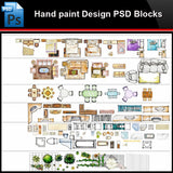 ★Photoshop PSD Blocks-Landscape Design PSD Blocks-Hand painted PSD Blocks V1 - Architecture Autocad Blocks,CAD Details,CAD Drawings,3D Models,PSD,Vector,Sketchup Download