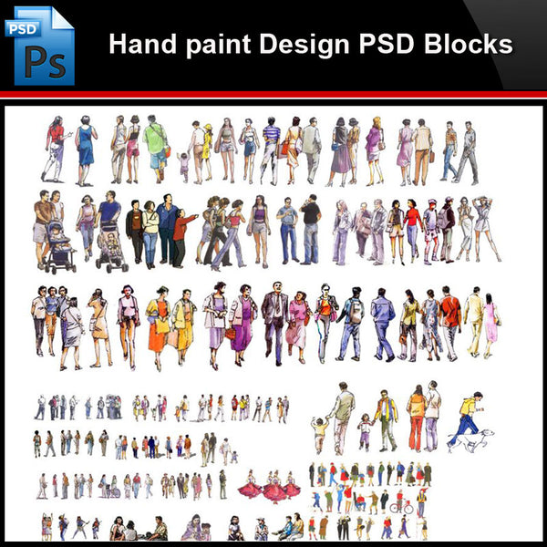 ★Photoshop PSD Blocks-Landscape Design PSD Blocks-Hand painted PSD Blocks V4 - Architecture Autocad Blocks,CAD Details,CAD Drawings,3D Models,PSD,Vector,Sketchup Download