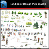 ★Photoshop PSD Blocks-Landscape Design PSD Blocks-Hand painted PSD Blocks V6 - Architecture Autocad Blocks,CAD Details,CAD Drawings,3D Models,PSD,Vector,Sketchup Download