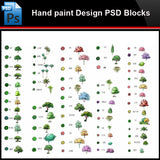 ★Photoshop PSD Blocks-Landscape Design PSD Blocks-Hand painted PSD Blocks V7 - Architecture Autocad Blocks,CAD Details,CAD Drawings,3D Models,PSD,Vector,Sketchup Download