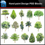 ★Photoshop PSD Blocks-Landscape Design PSD Blocks-Hand painted PSD Blocks V14 - Architecture Autocad Blocks,CAD Details,CAD Drawings,3D Models,PSD,Vector,Sketchup Download