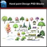 ★Photoshop PSD Blocks-Landscape Design PSD Blocks-Hand painted PSD Blocks V20 - Architecture Autocad Blocks,CAD Details,CAD Drawings,3D Models,PSD,Vector,Sketchup Download
