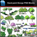 ★Photoshop PSD Blocks-Landscape Design PSD Blocks-Hand painted PSD Blocks V21 - Architecture Autocad Blocks,CAD Details,CAD Drawings,3D Models,PSD,Vector,Sketchup Download