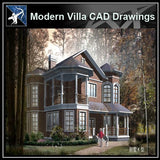 ★Modern Villa CAD Plan,Elevation Drawings Download V.22 - Architecture Autocad Blocks,CAD Details,CAD Drawings,3D Models,PSD,Vector,Sketchup Download