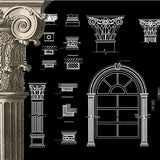 ★Architecture Decorative CAD Blocks V.16-☆Architectural Decorative Door and Windows - Architecture Autocad Blocks,CAD Details,CAD Drawings,3D Models,PSD,Vector,Sketchup Download