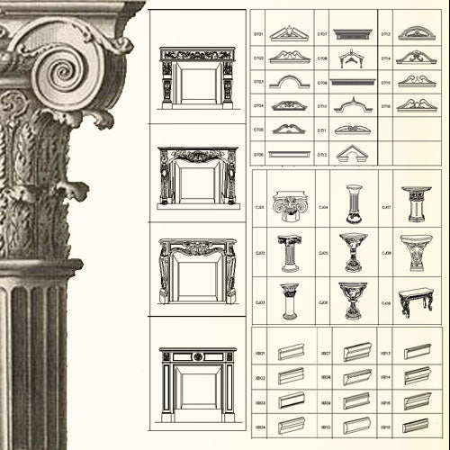 ★Architecture Decorative CAD Blocks V.6-☆Architectural decorative elements - Architecture Autocad Blocks,CAD Details,CAD Drawings,3D Models,PSD,Vector,Sketchup Download