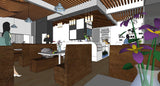 💎【Sketchup Architecture 3D Projects】Coffee Shop Sketchup 3D Models - Architecture Autocad Blocks,CAD Details,CAD Drawings,3D Models,PSD,Vector,Sketchup Download