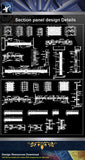 【Wall Details】Section panel design - Architecture Autocad Blocks,CAD Details,CAD Drawings,3D Models,PSD,Vector,Sketchup Download