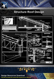【Architecture Details】 Structure Roof Design - Architecture Autocad Blocks,CAD Details,CAD Drawings,3D Models,PSD,Vector,Sketchup Download
