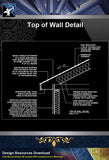 【Roof Details】Free Top of Wall Detail - Architecture Autocad Blocks,CAD Details,CAD Drawings,3D Models,PSD,Vector,Sketchup Download