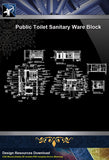 【Sanitations Details】Public Toilet Sanitary Ware Block - Architecture Autocad Blocks,CAD Details,CAD Drawings,3D Models,PSD,Vector,Sketchup Download