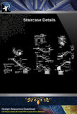 【Stair Details】Staircase design and detail - Architecture Autocad Blocks,CAD Details,CAD Drawings,3D Models,PSD,Vector,Sketchup Download