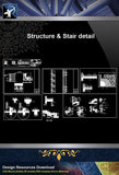 【Architecture Details】Structure & Stair detail - Architecture Autocad Blocks,CAD Details,CAD Drawings,3D Models,PSD,Vector,Sketchup Download
