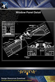 【Window Details】Window Panel Detail - Architecture Autocad Blocks,CAD Details,CAD Drawings,3D Models,PSD,Vector,Sketchup Download