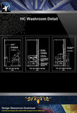 【Sanitations Details】HC Washroom Detail - Architecture Autocad Blocks,CAD Details,CAD Drawings,3D Models,PSD,Vector,Sketchup Download
