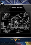 【Wall Details】House Section - Architecture Autocad Blocks,CAD Details,CAD Drawings,3D Models,PSD,Vector,Sketchup Download