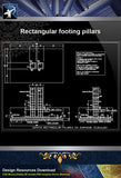 【Architecture Details】Rectangular footing pillars in diapason - Architecture Autocad Blocks,CAD Details,CAD Drawings,3D Models,PSD,Vector,Sketchup Download