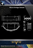 【Bridge Details】Wood Bridge - Architecture Autocad Blocks,CAD Details,CAD Drawings,3D Models,PSD,Vector,Sketchup Download