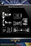 【Free Window Details】Wood Window Details - Architecture Autocad Blocks,CAD Details,CAD Drawings,3D Models,PSD,Vector,Sketchup Download