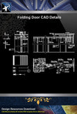 【Door Details】Folding Door,Details - Architecture Autocad Blocks,CAD Details,CAD Drawings,3D Models,PSD,Vector,Sketchup Download