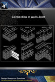 【Concrete Details】Connection of walls Joint - Architecture Autocad Blocks,CAD Details,CAD Drawings,3D Models,PSD,Vector,Sketchup Download