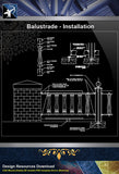 【Free Handrail Details】Balustrade - Installation Detail - Architecture Autocad Blocks,CAD Details,CAD Drawings,3D Models,PSD,Vector,Sketchup Download