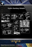 【Sanitations Details】Hydro Sanitary Details - Architecture Autocad Blocks,CAD Details,CAD Drawings,3D Models,PSD,Vector,Sketchup Download