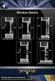 【Window Details】Window CAD Detail - Architecture Autocad Blocks,CAD Details,CAD Drawings,3D Models,PSD,Vector,Sketchup Download
