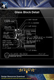 【Free Curtain Wall Details】Glass Block Detail - Architecture Autocad Blocks,CAD Details,CAD Drawings,3D Models,PSD,Vector,Sketchup Download