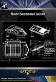 【Roof Details】Free Roof Sectional Detail - Architecture Autocad Blocks,CAD Details,CAD Drawings,3D Models,PSD,Vector,Sketchup Download