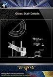 【Stair Details】Glass Stair Detail - Architecture Autocad Blocks,CAD Details,CAD Drawings,3D Models,PSD,Vector,Sketchup Download