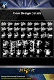 【 Floor Details】Flooring design detail cad files - Architecture Autocad Blocks,CAD Details,CAD Drawings,3D Models,PSD,Vector,Sketchup Download