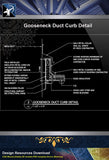 【Free Floor Details】Gooseneck Duct Curb Detail - Architecture Autocad Blocks,CAD Details,CAD Drawings,3D Models,PSD,Vector,Sketchup Download