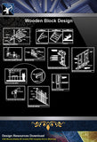 【Wood Constructure Details】Wooden Block Design - Architecture Autocad Blocks,CAD Details,CAD Drawings,3D Models,PSD,Vector,Sketchup Download
