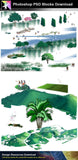 【Photoshop PSD Landscape Blocks】Hand-painted Landscape Blocks 4 - Architecture Autocad Blocks,CAD Details,CAD Drawings,3D Models,PSD,Vector,Sketchup Download