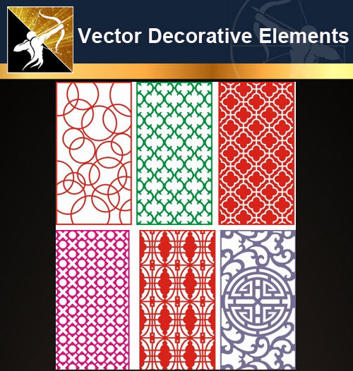 ★Vector Decoration Design Elements V.31-Download Illustration AI Vector Files - Architecture Autocad Blocks,CAD Details,CAD Drawings,3D Models,PSD,Vector,Sketchup Download