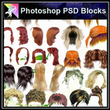 ★★PSD Design Elements-Man and Women Hair Design V.3 - Architecture Autocad Blocks,CAD Details,CAD Drawings,3D Models,PSD,Vector,Sketchup Download