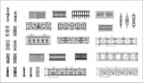 ★【Iron Railing Design Autocad Blocks Collections】All kinds of Forged iron gate CAD Blocks - Architecture Autocad Blocks,CAD Details,CAD Drawings,3D Models,PSD,Vector,Sketchup Download
