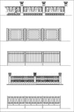 ★【Iron Railing Design Autocad Blocks Collections】All kinds of Forged iron gate CAD Blocks - Architecture Autocad Blocks,CAD Details,CAD Drawings,3D Models,PSD,Vector,Sketchup Download