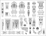 ★【European Architecture design elements,Roman columns,Carved】All kinds of European Architecture CAD Blocks Bundle - Architecture Autocad Blocks,CAD Details,CAD Drawings,3D Models,PSD,Vector,Sketchup Download