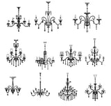 ★【 Chandelier, Crystal lamp Autocad Blocks】-All kinds of Autocad Blocks Collection - Architecture Autocad Blocks,CAD Details,CAD Drawings,3D Models,PSD,Vector,Sketchup Download