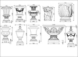 ★【Fountain,Flower Pot Autocad Blocks】All kinds of CAD blocks Bundle - Architecture Autocad Blocks,CAD Details,CAD Drawings,3D Models,PSD,Vector,Sketchup Download