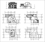 ★Modern Villa CAD Plan,Elevation Drawings Download V.15 - Architecture Autocad Blocks,CAD Details,CAD Drawings,3D Models,PSD,Vector,Sketchup Download