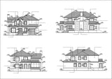 ★Modern Villa CAD Plan,Elevation Drawings Download V.5 - Architecture Autocad Blocks,CAD Details,CAD Drawings,3D Models,PSD,Vector,Sketchup Download
