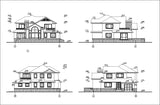 ★Modern Villa CAD Plan,Elevation Drawings Download V.3 - Architecture Autocad Blocks,CAD Details,CAD Drawings,3D Models,PSD,Vector,Sketchup Download