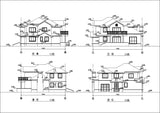 ★Modern Villa CAD Plan,Elevation Drawings Download V.10 - Architecture Autocad Blocks,CAD Details,CAD Drawings,3D Models,PSD,Vector,Sketchup Download