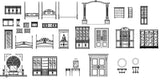 【Interior Design CAD Drawings】@Furniture Cad blocks, CAD Drawings - Architecture Autocad Blocks,CAD Details,CAD Drawings,3D Models,PSD,Vector,Sketchup Download